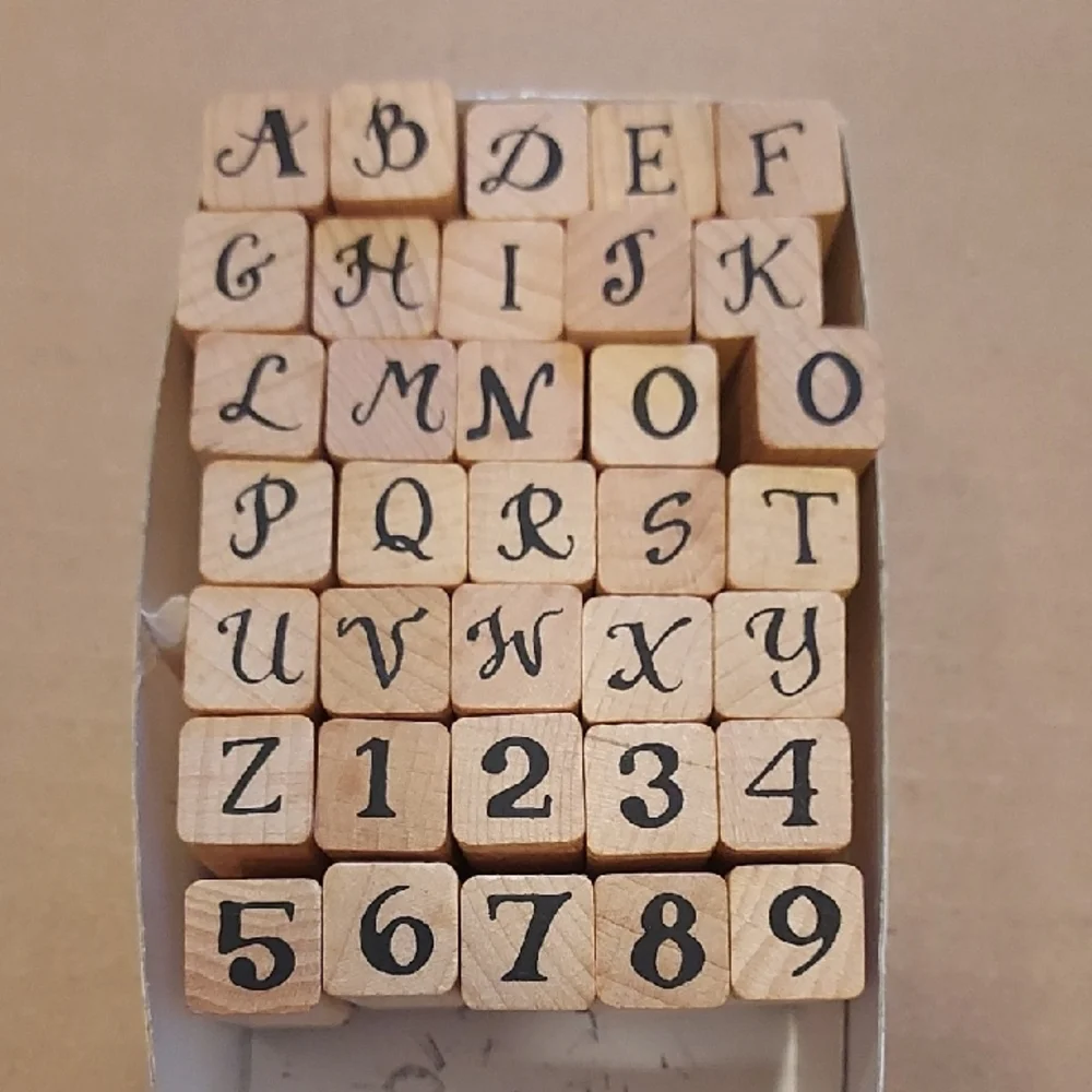 Rubber Stamps Alphabet Letters And Numbers Scrapbooking Crafting